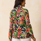 Tommy Bahama Aruba Calli Cove Print Full Zip Sweater