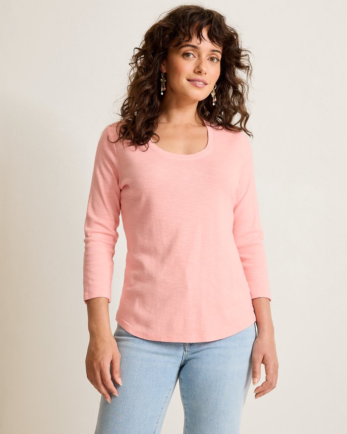 Tommy Bahama Ashby Isles 3/4 Sleeve Scoop Top