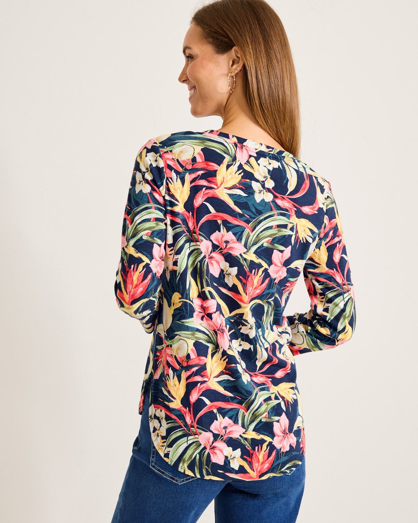 Tommy Bahama Ashby Isle Flora Amora 3/4 Sleeve Top