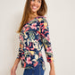 Tommy Bahama Ashby Isle Flora Amora 3/4 Sleeve Top