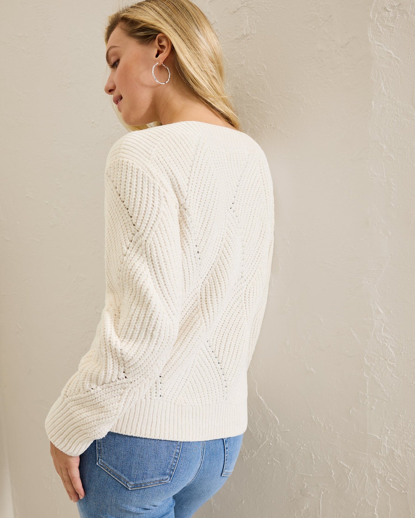 Tommy Bahama Luna Chenille Shell Stitch Sweater