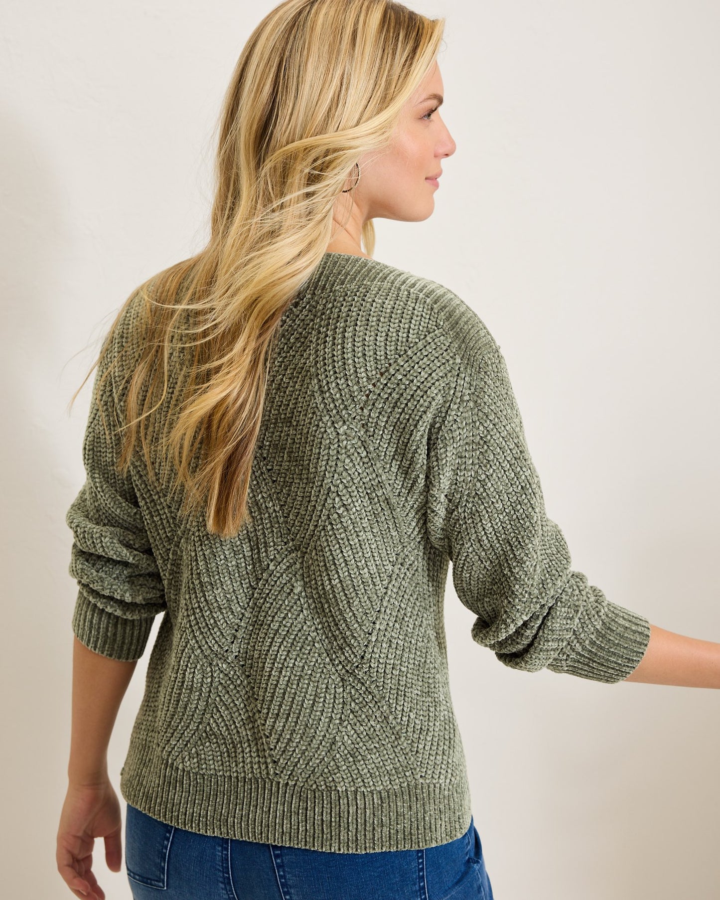 Tommy Bahama Luna Chenille Shell Stitch Sweater