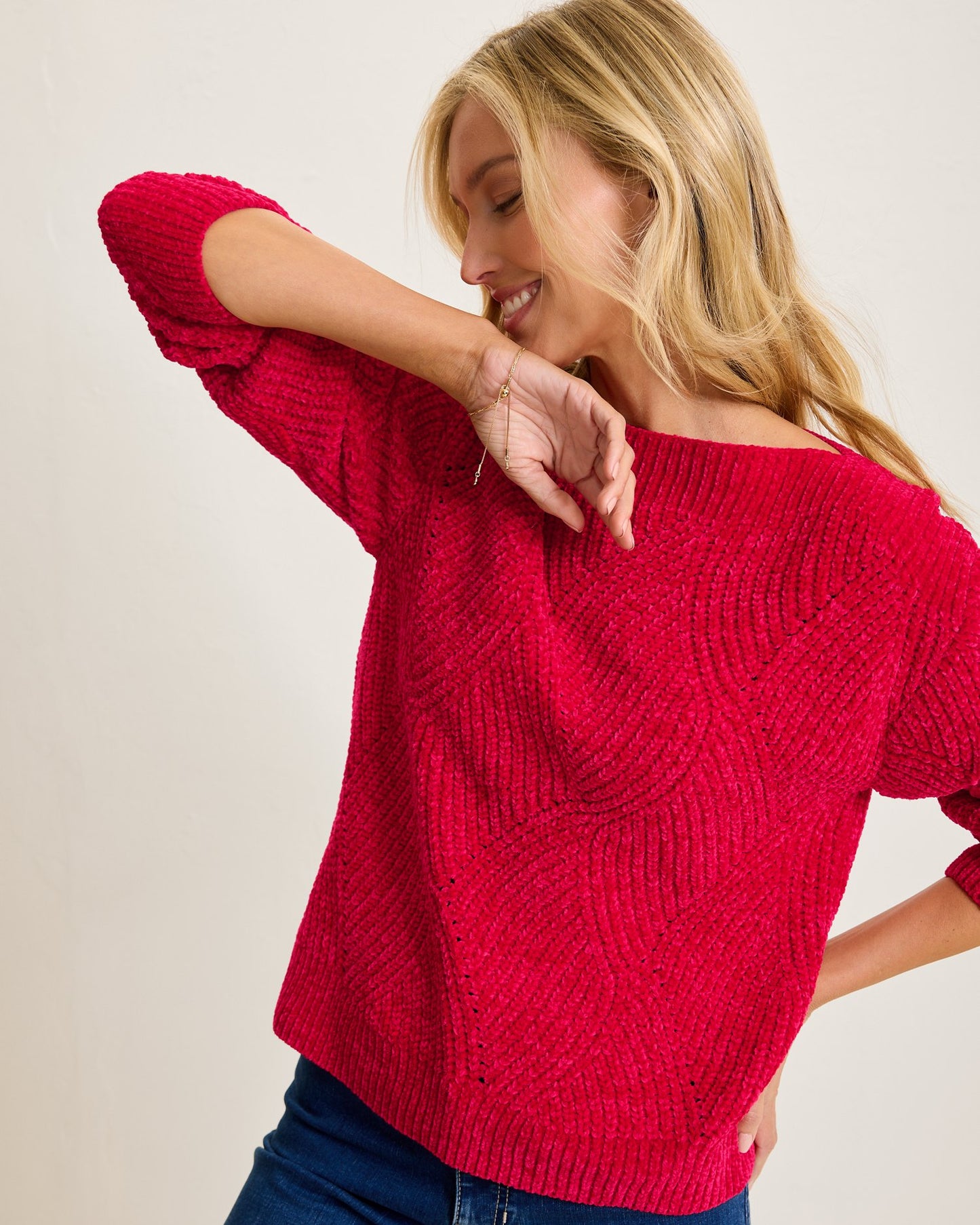 Tommy Bahama Luna Chenille Shell Stitch Sweater