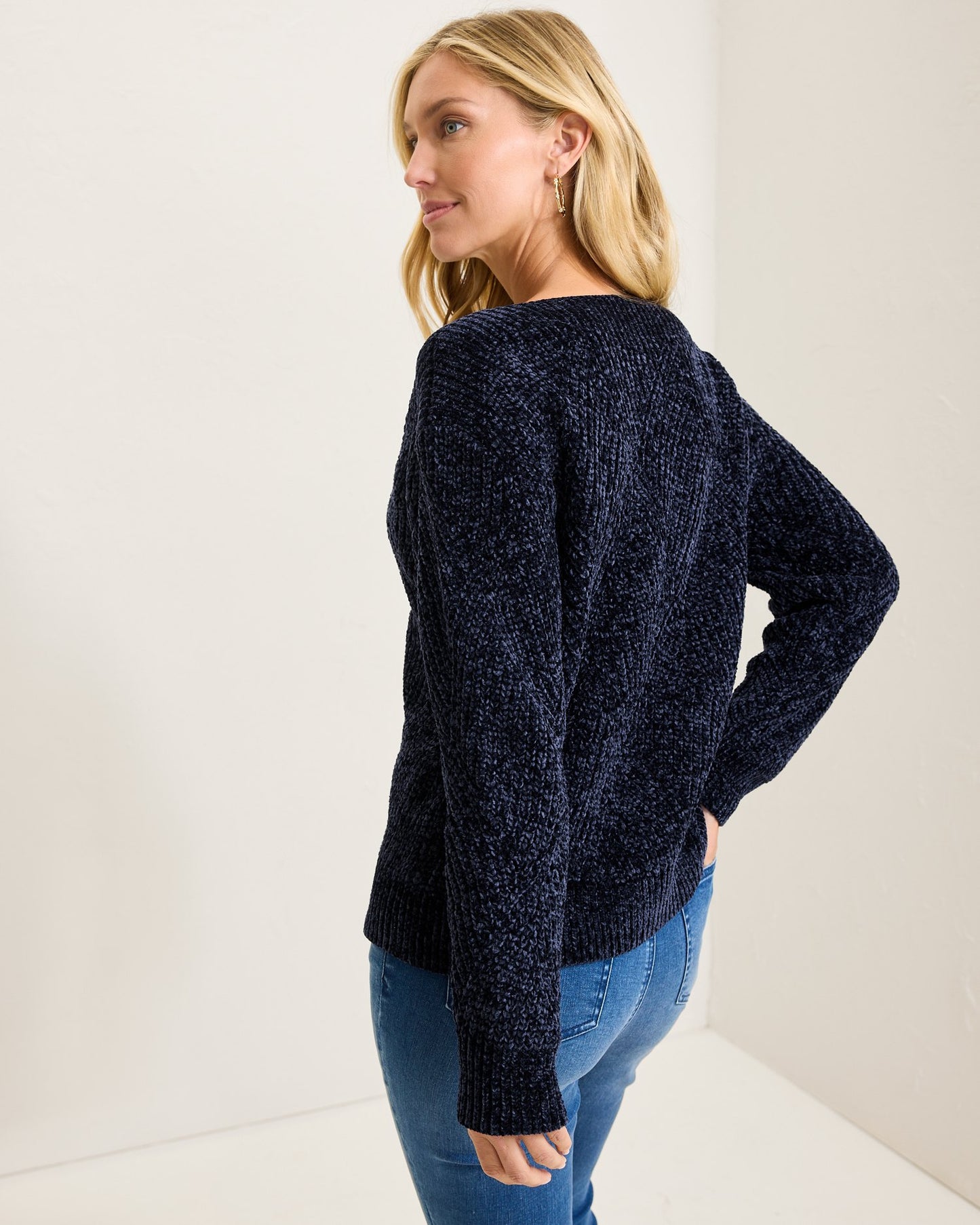 Tommy Bahama Luna Chenille Shell Stitch Sweater