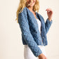 Tommy Bahama Quilted Denim Crop Jacket