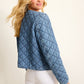 Tommy Bahama Quilted Denim Crop Jacket