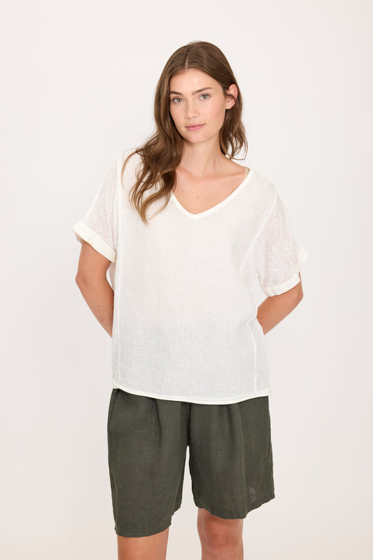 Pistache V-neck Top