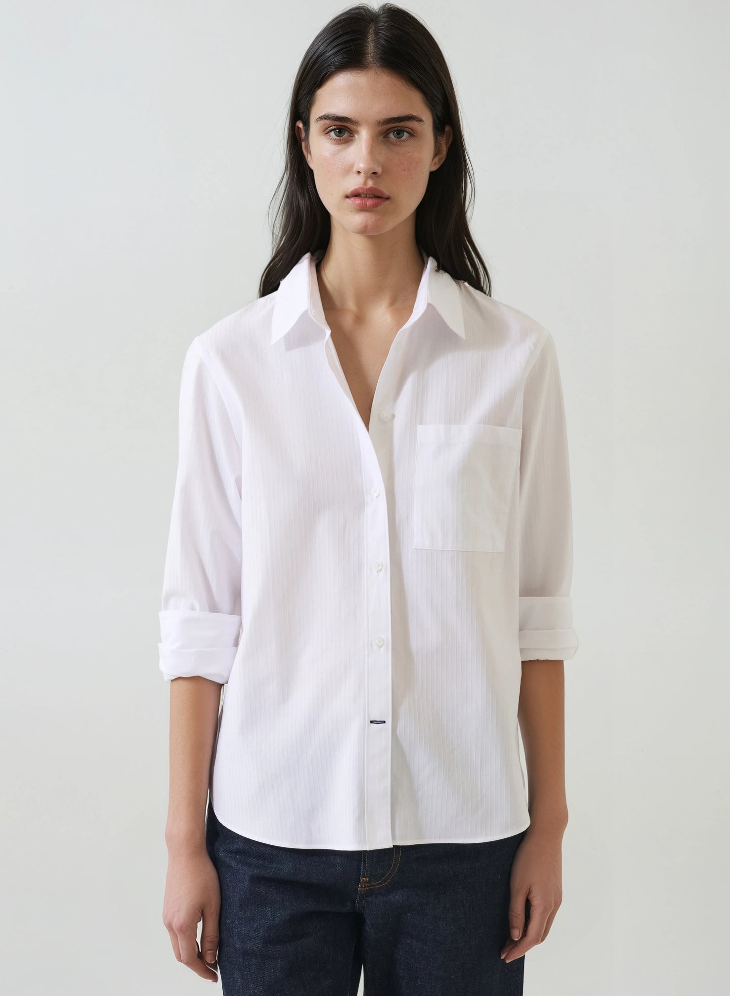 Patrick Assaraf Cotton Boyfriend Shirt
