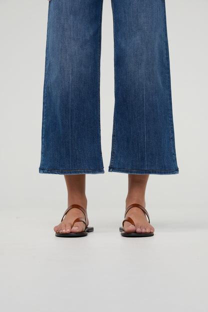 DUER Performance Denim+ High Rise Wide Leg Crop