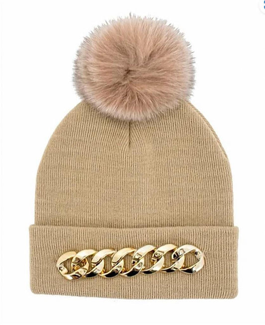 Mitchie's Knit Hat with Chain