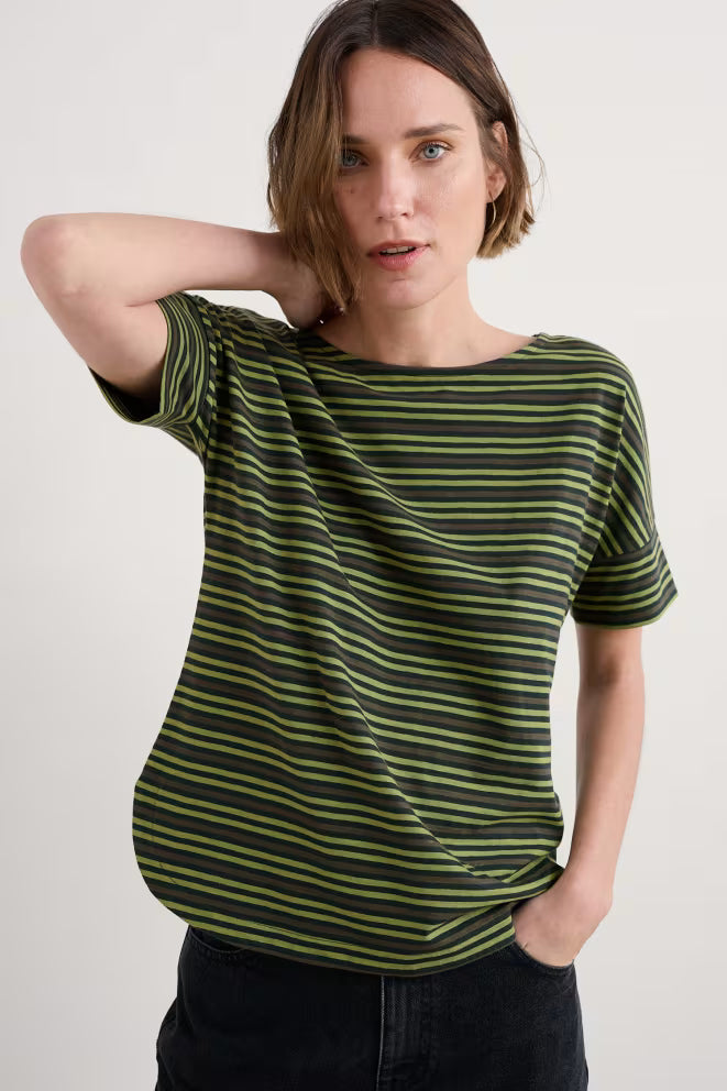 Seasalt Bryher View Stripe Cotton T-Shirt