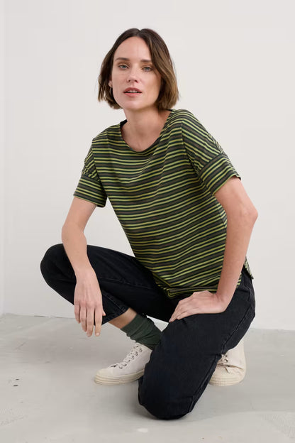 Seasalt Bryher View Stripe Cotton T-Shirt