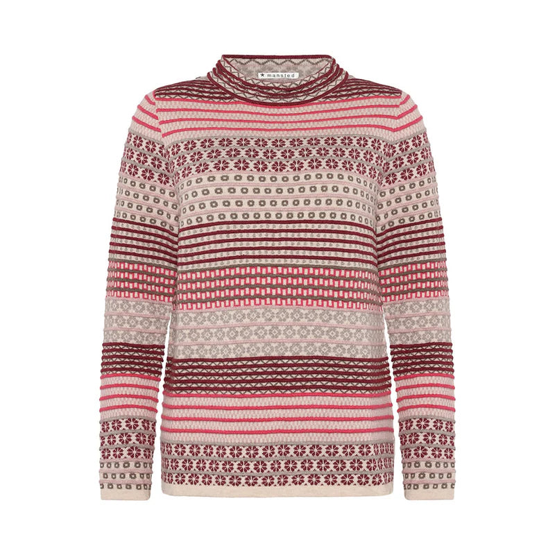 Mansted Beck Stripe Mock Neck Sweater