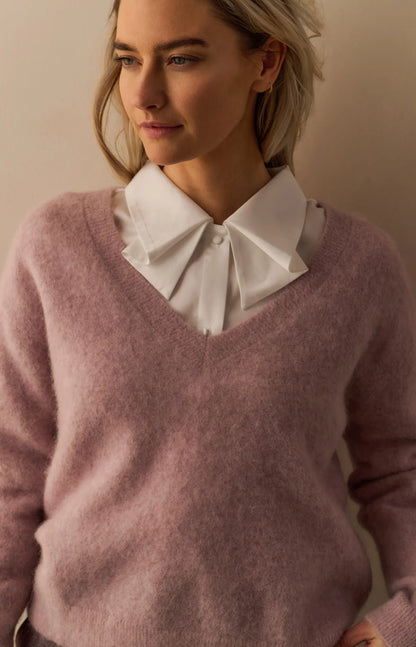 YAYA Blouse with Bow Collar