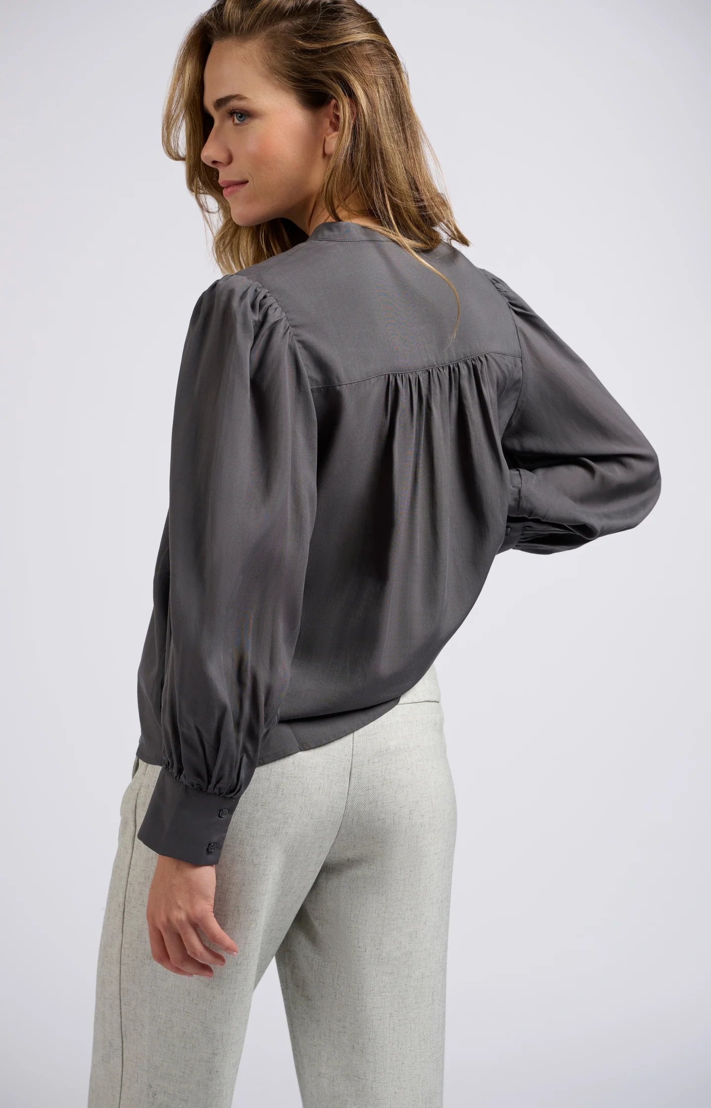 YAYA Blouse with Balloon Sleeves