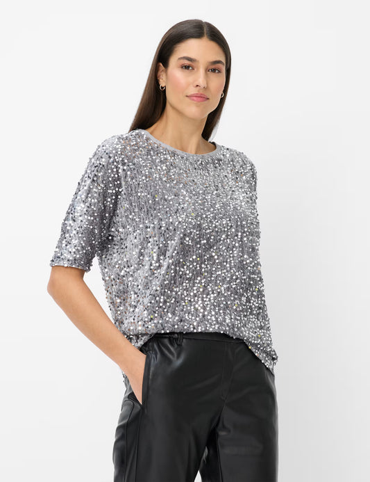 Brax Caelen Velvet Sequin Top