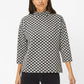 Brax Cindy Mock Neck Print Pullover