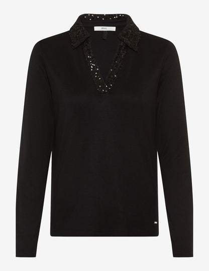 Brax Clea Sequin Polo Shirt