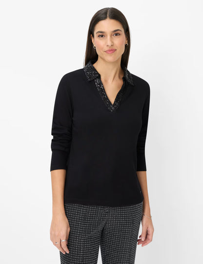 Brax Clea Sequin Polo Shirt