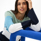 Brax Leslie Cotton Knit Colour Block Sweater