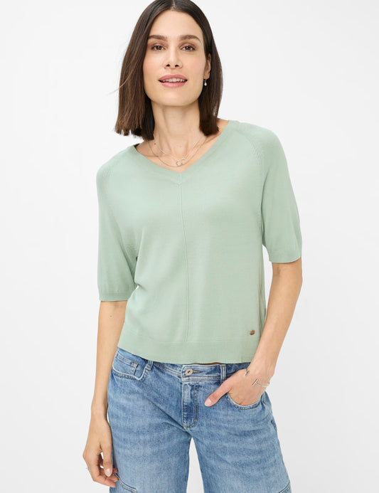 Brax Lesley V-Neck Fine Knit Top
