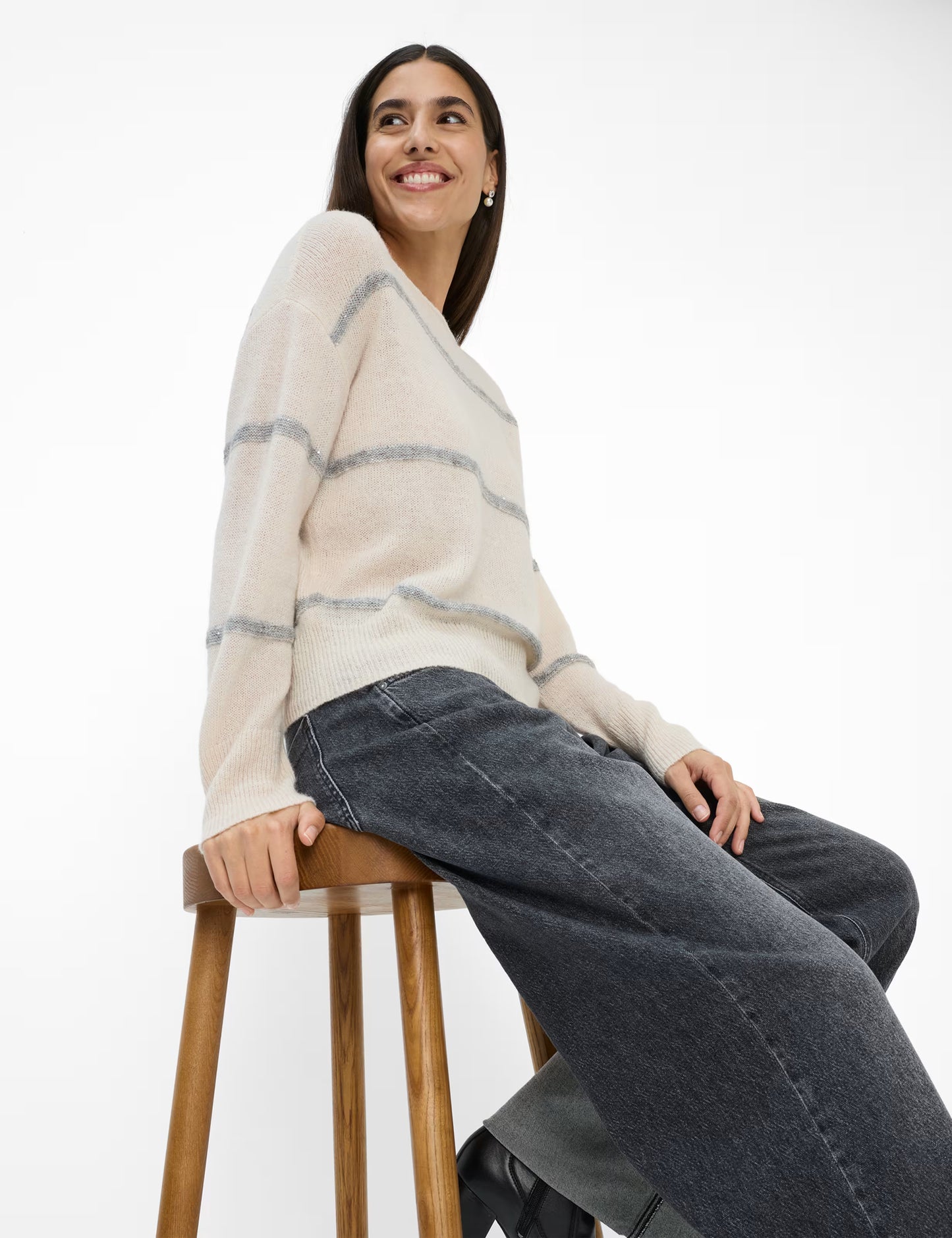 Brax Lisa Stripe Crewneck Sweater