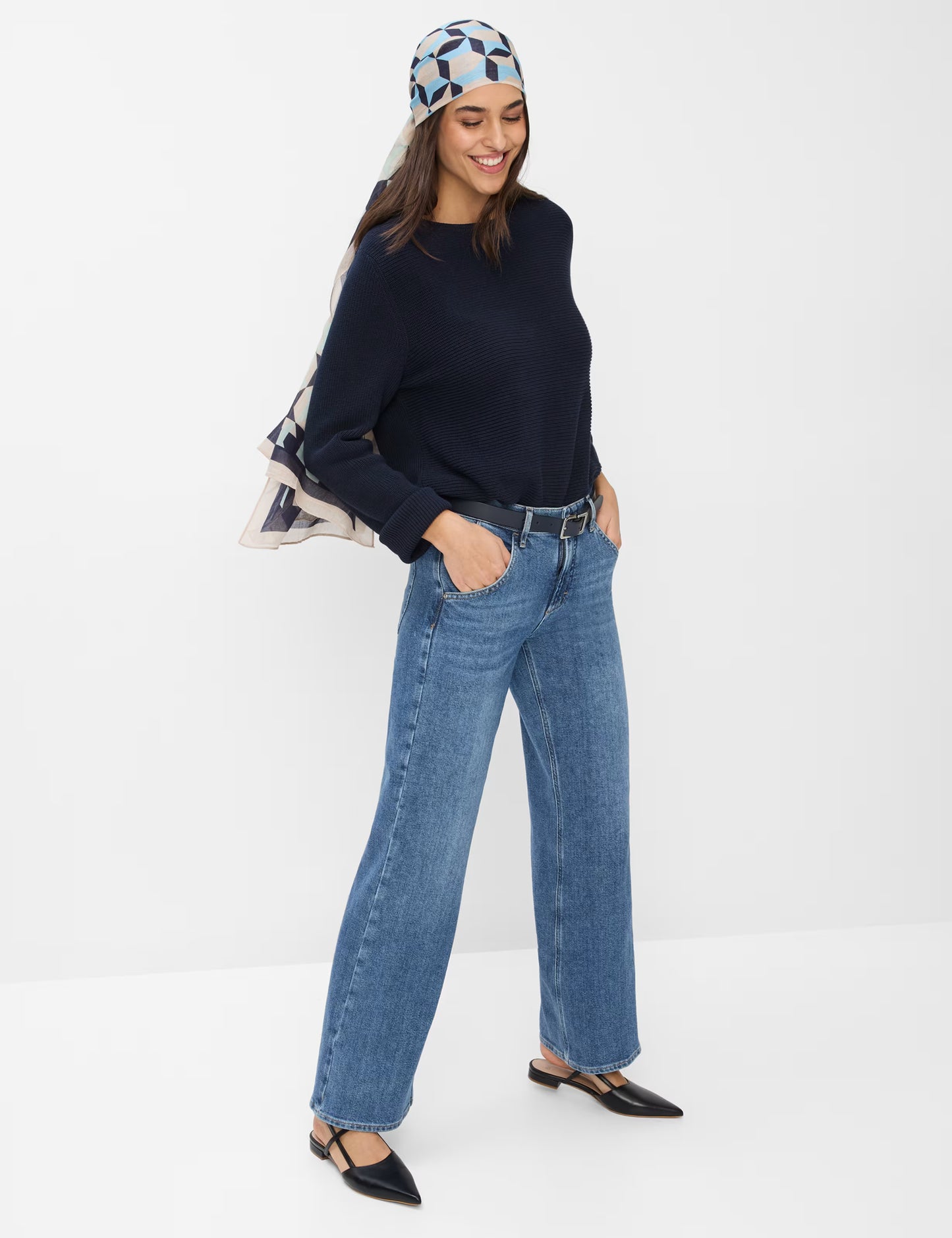 Brax Maine Wide Leg Heritage Denim Jean