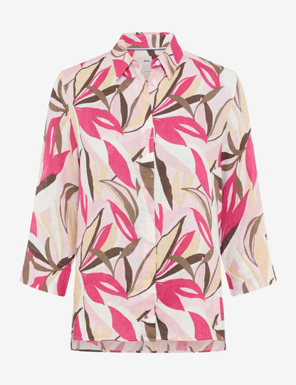 Brax Vicki Linen Print Shirt