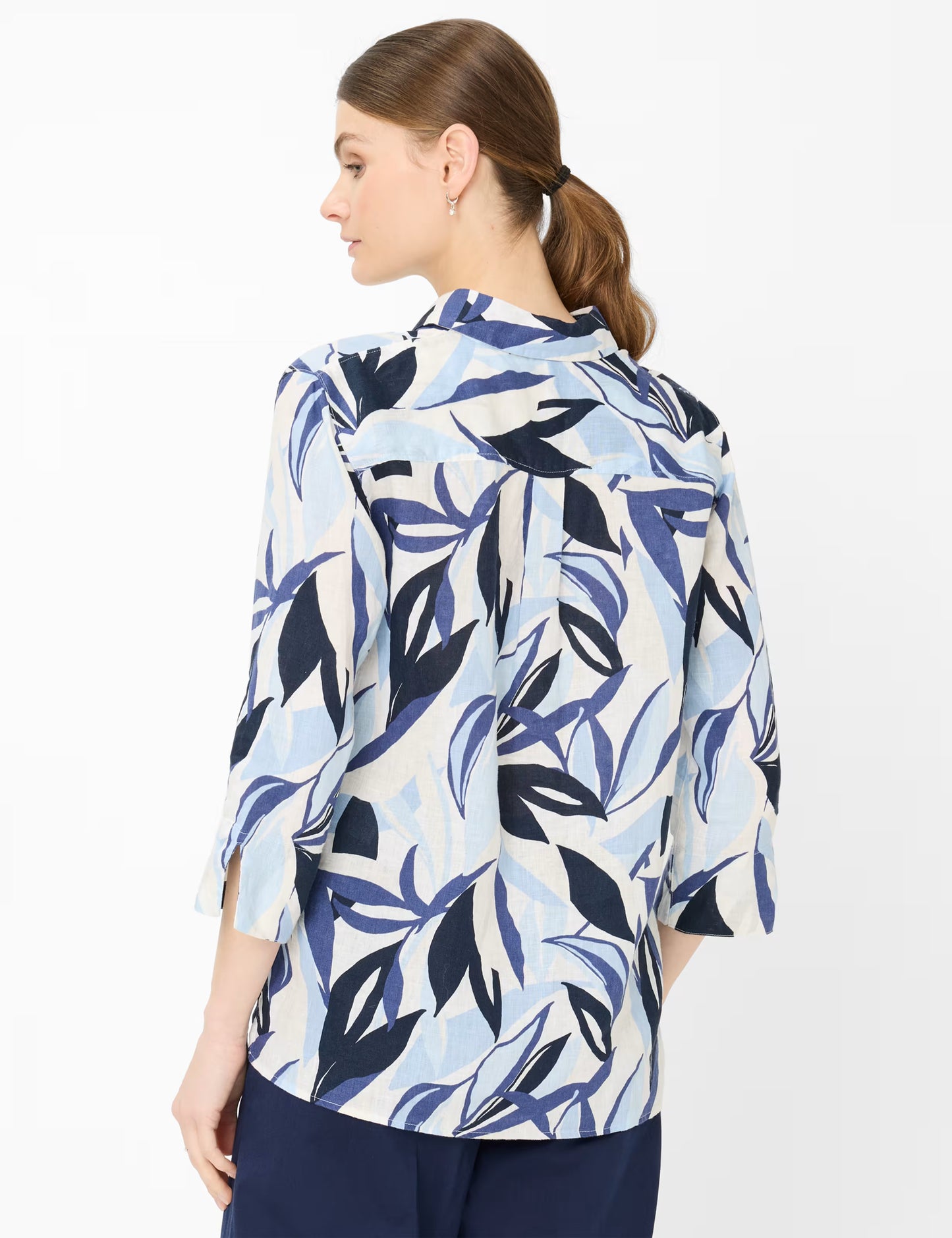 Brax Vicki Linen Print Shirt