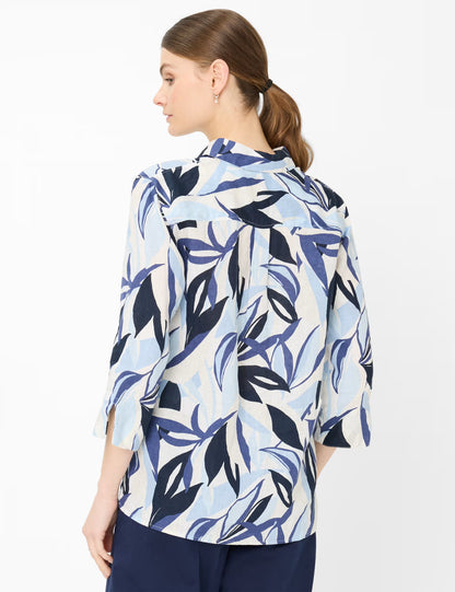Brax Vicki Linen Print Shirt