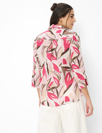 Brax Vicki Linen Print Shirt