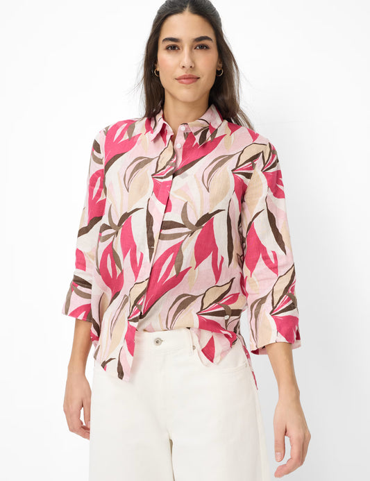 Brax Vicki Linen Print Shirt