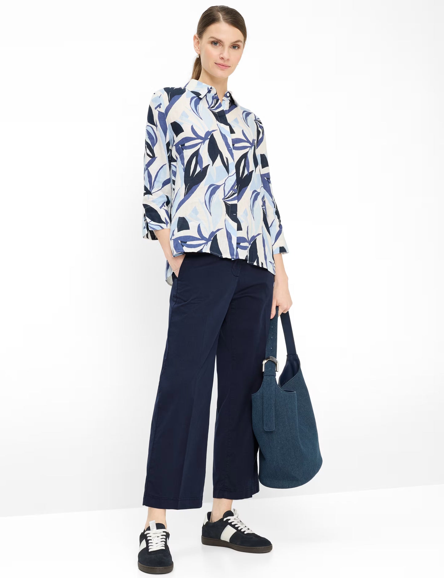 Brax Vicki Linen Print Shirt