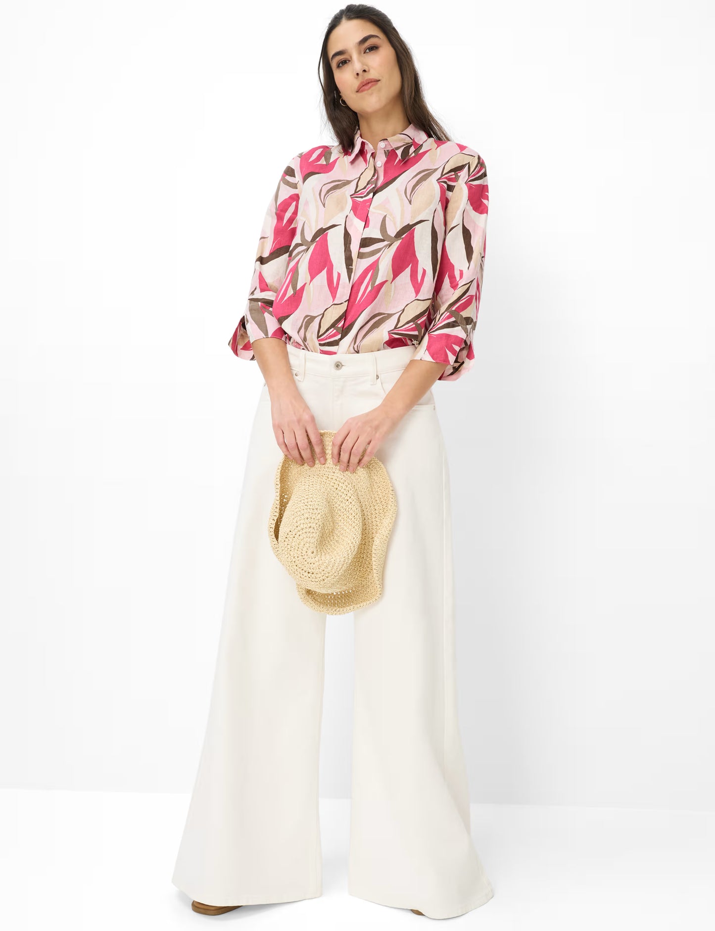 Brax Vicki Linen Print Shirt
