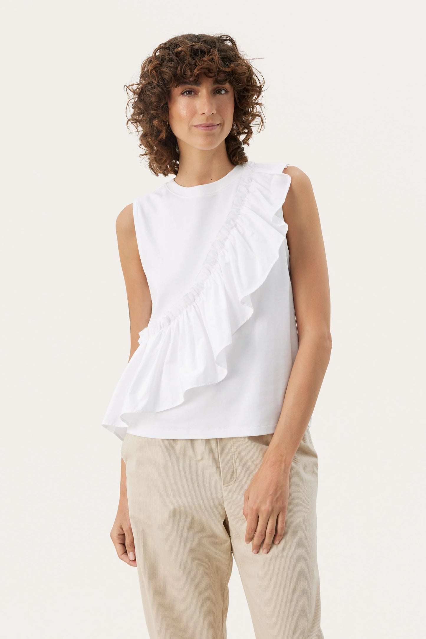 Part Two Julieve Sleeveless Ruffle Blouse