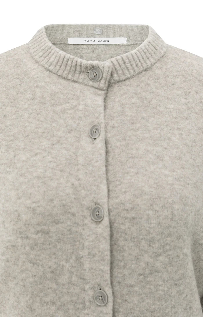 YAYA Cardigan with Detachable Collar