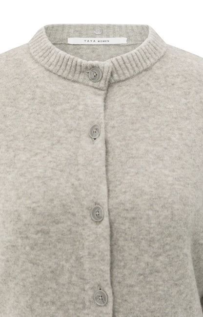 YAYA Cardigan with Detachable Collar