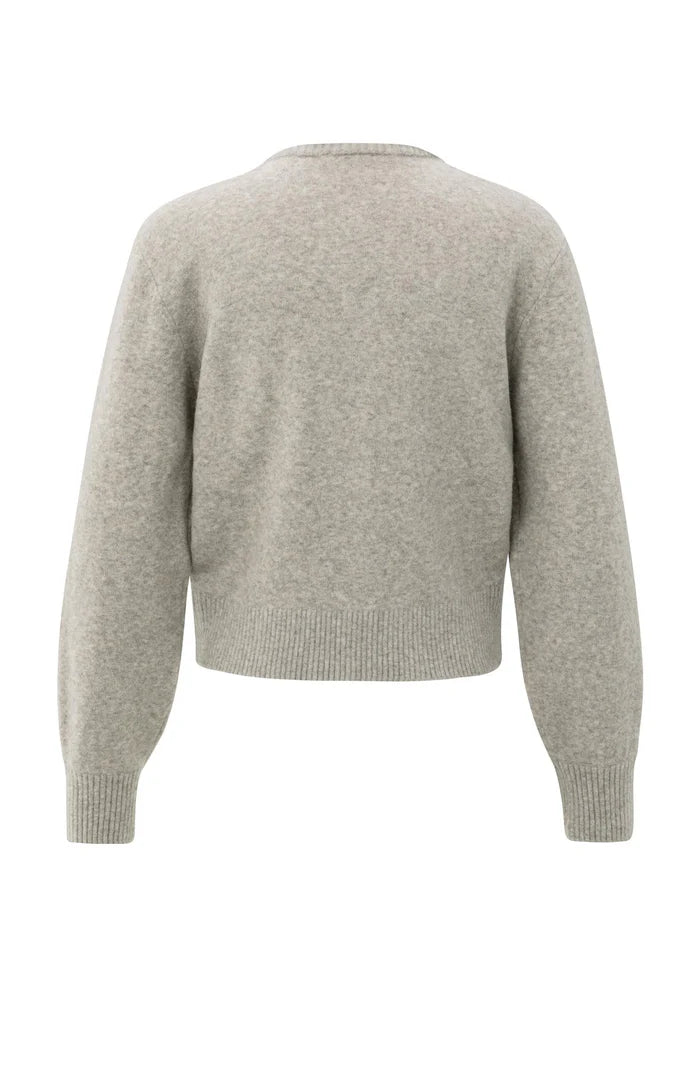 YAYA Cardigan with Detachable Collar