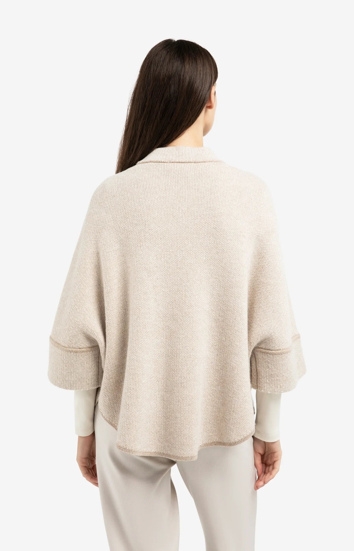 YAYA Jaquard Knitted Poncho