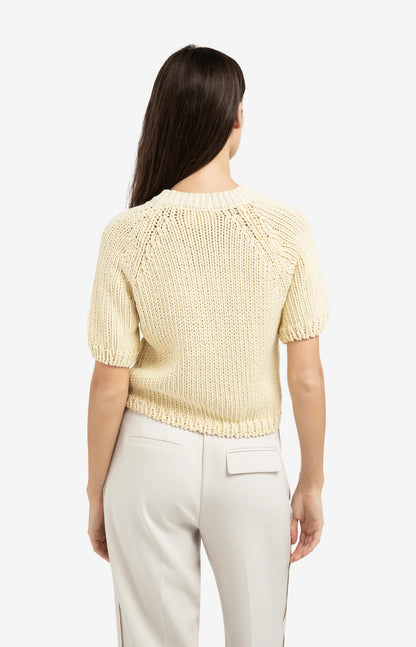 YAYA Heavy Knit Short Sleeve Sweater