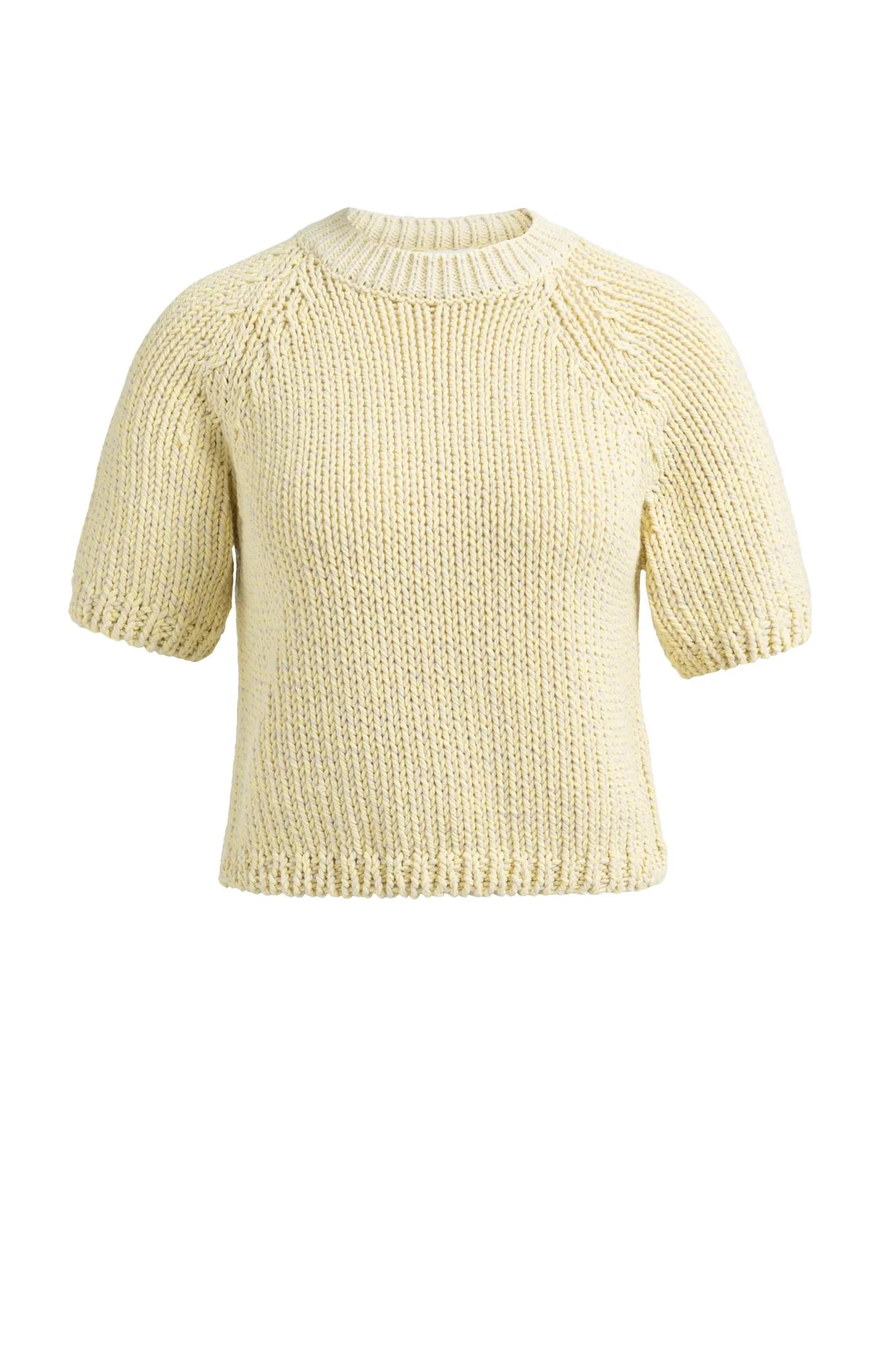 YAYA Heavy Knit Short Sleeve Sweater