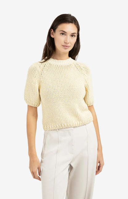YAYA Heavy Knit Short Sleeve Sweater