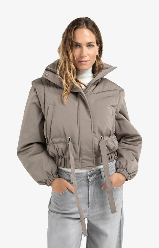 YAYA Crop Jacket with Removeable Sleeves