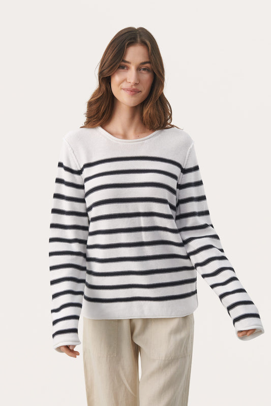 Part Two Eivor Stripe Cotton Sweater