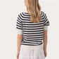 Part Two Glennie Stripe Linen/Cotton Knit Top