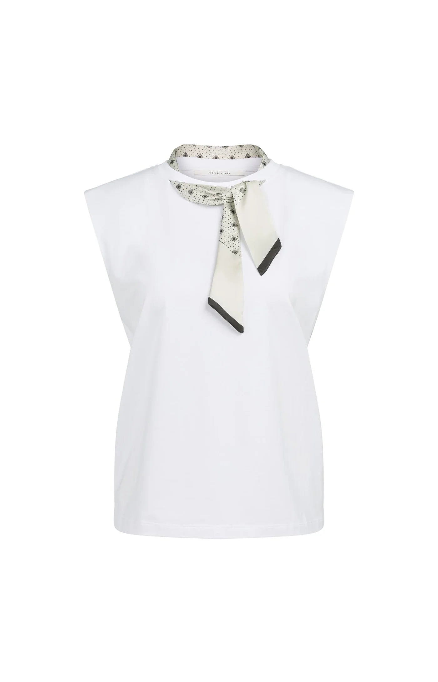 YAYA Sleeveless Top with Scarf