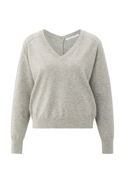 YAYA Double V-Neck Sweater