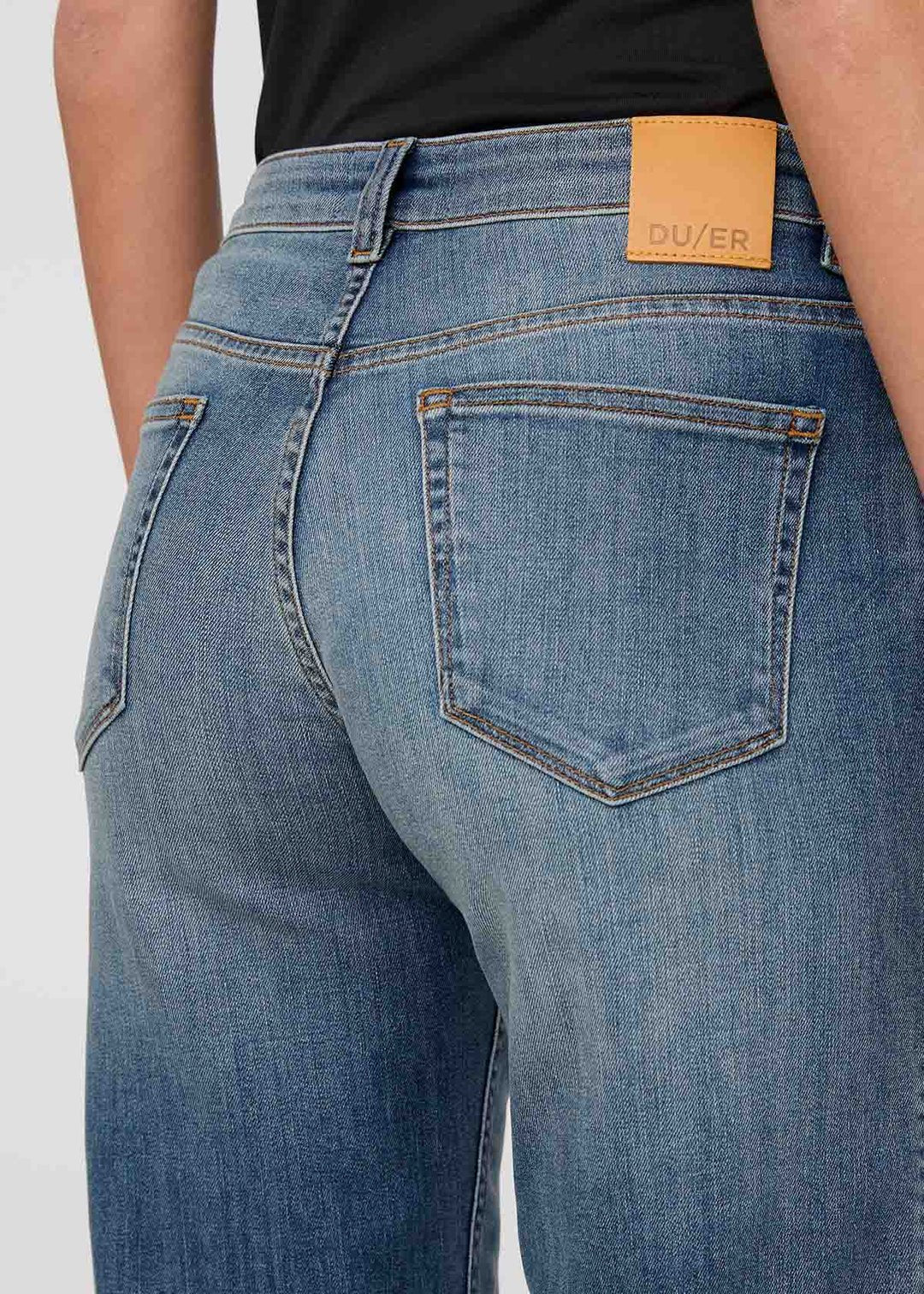 DUER Performance Denim Mid Rise Straight
