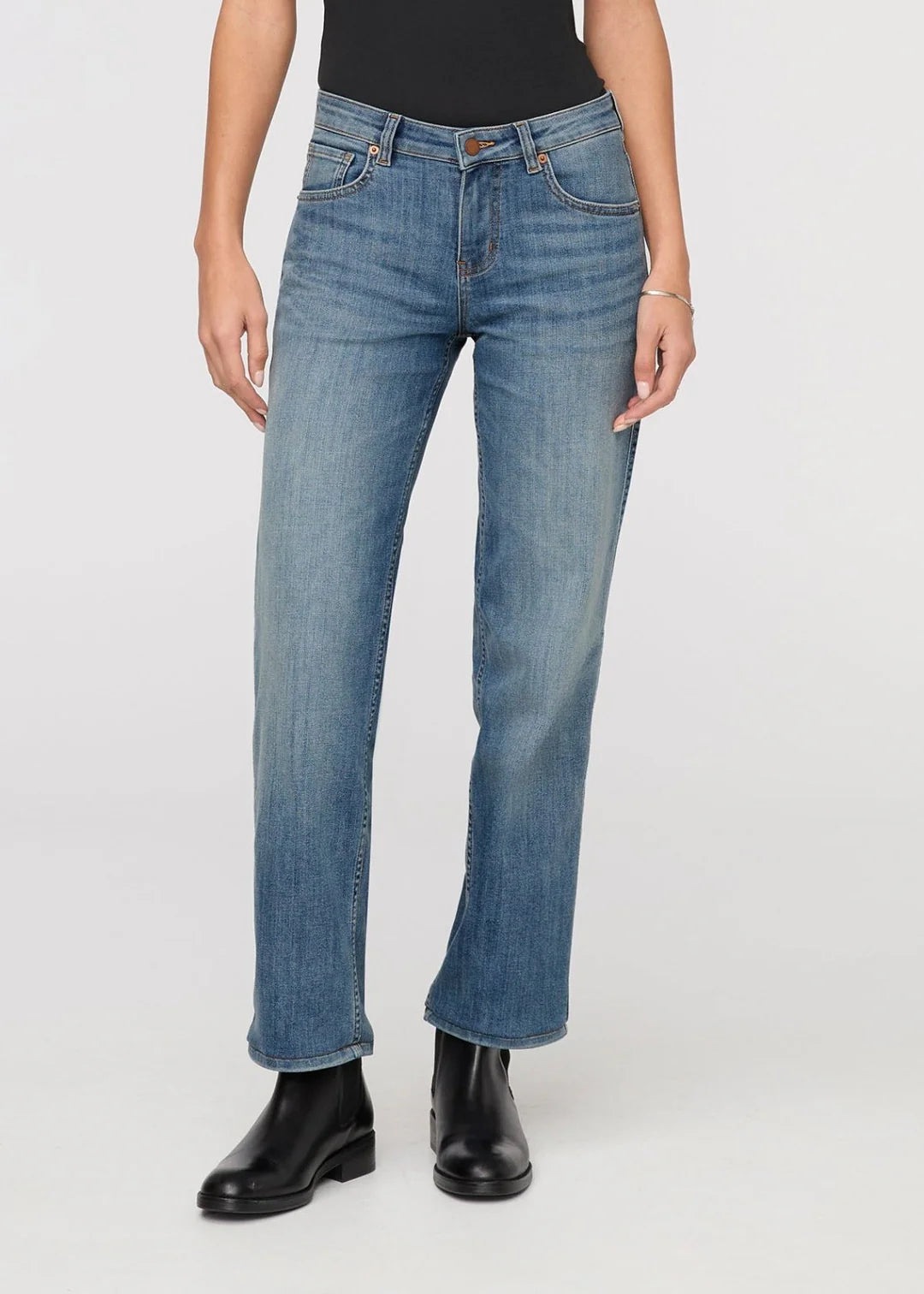 DUER Performance Denim Mid Rise Straight
