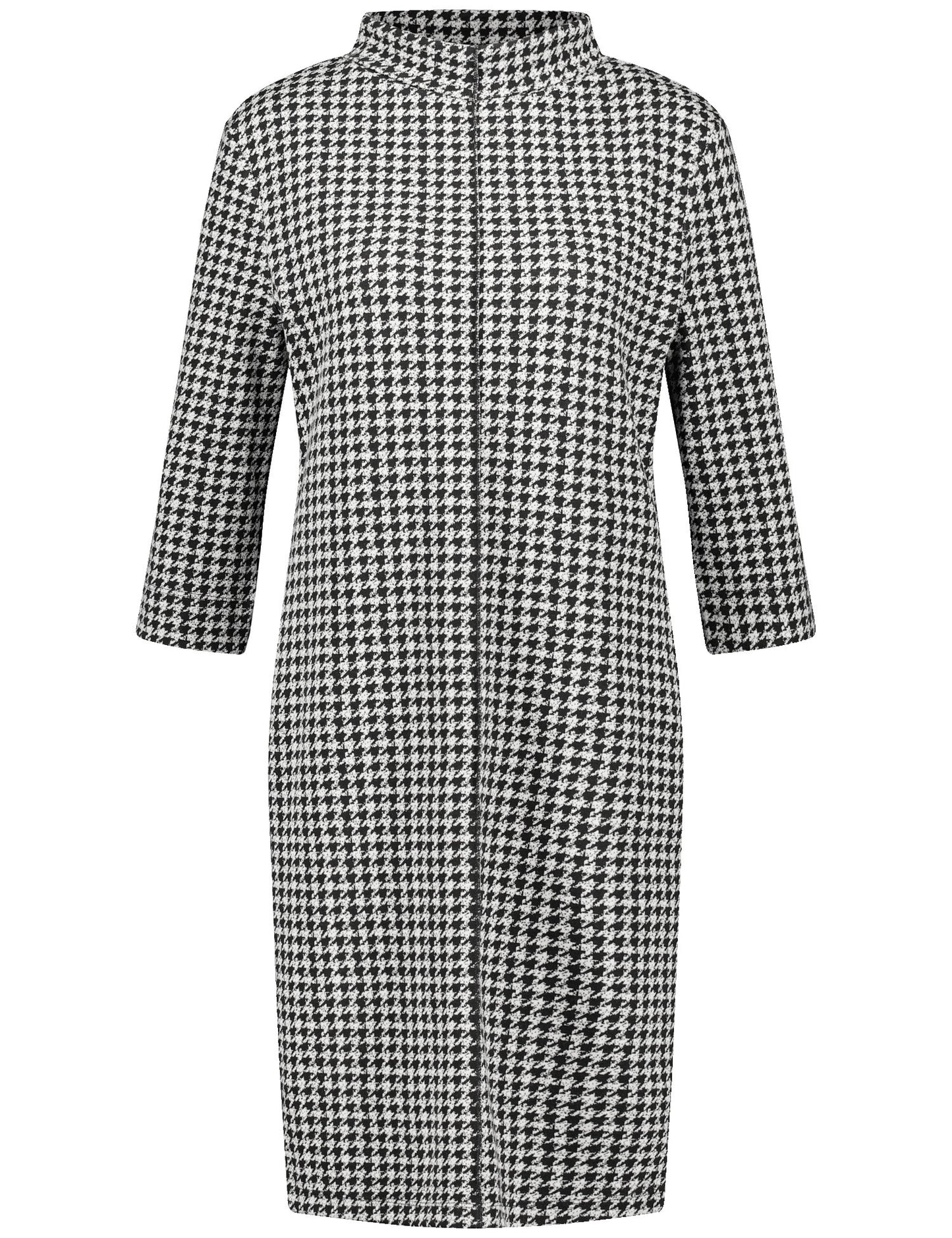 Gerry Weber Mock Neck Houndstooth Print Dress